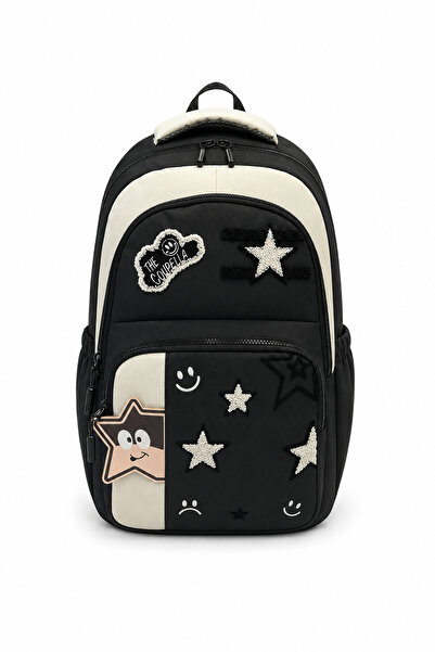COUPELLA Children's School Backpack with Süzene Embroidery Detail and Star Pa...