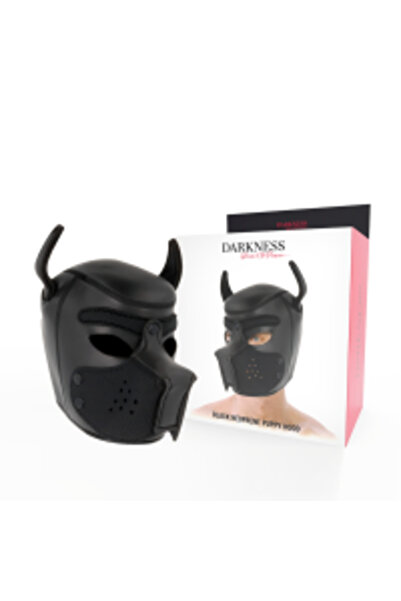 DARKNESS Mască din neopren - Bot de gură detașabil, Negru, M