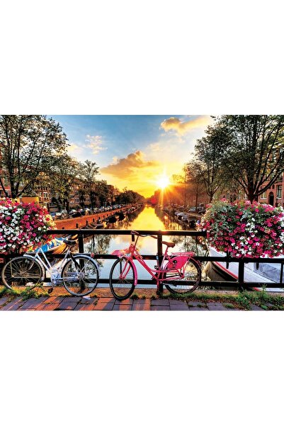 Ritoys Amsterdam Bicycles Landscape 1000 Piece Puzzle Jigsaw Puzzle