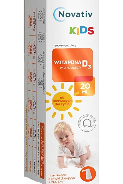 NO BRAND Vitamina D3 NOVATIV În picături (20 ml)
