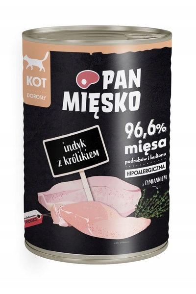 NO BRAND Hrana pentru pisici PAN MIĘSKO Peru cu iepure 400 g