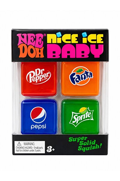 Generic Nice Ice Baby Squishy Ball 4-Piece Pack - Dr Pepper, Fanta, Pepsi, Sp...