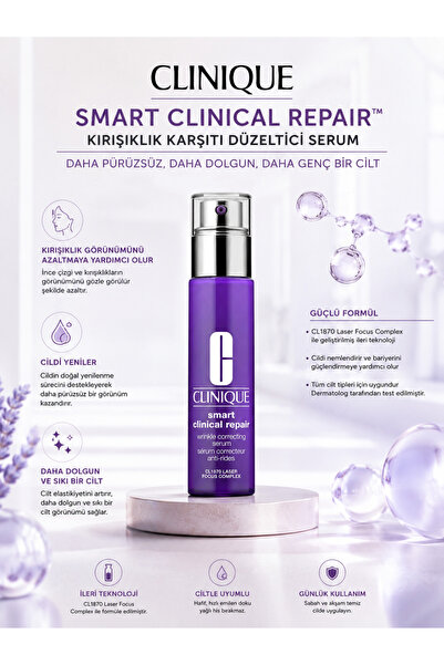 Clinique Smart Clinical Repair Kırışıklık Görünümü Karşıtı Serum 30 ml - Yoğu...
