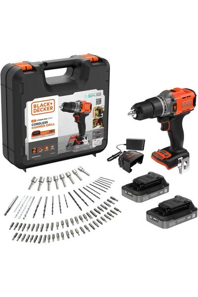 Black&Decker Black+Decker BCD383D2XKA 18V Cordless Hammer Drill/Driver, 45Nm,...