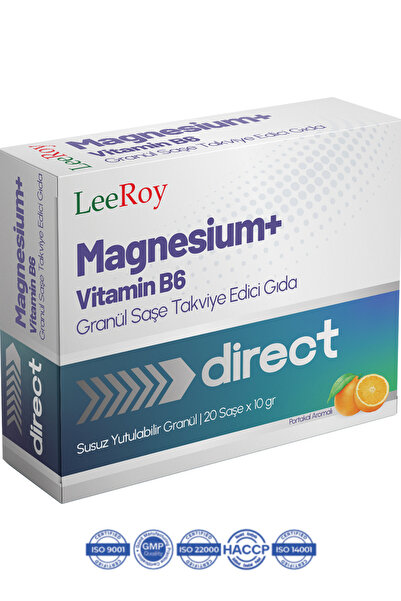 Magnezyum ve Vitamin B6 İçeren Saşe Takviye Edici Gıda 20 Saşe