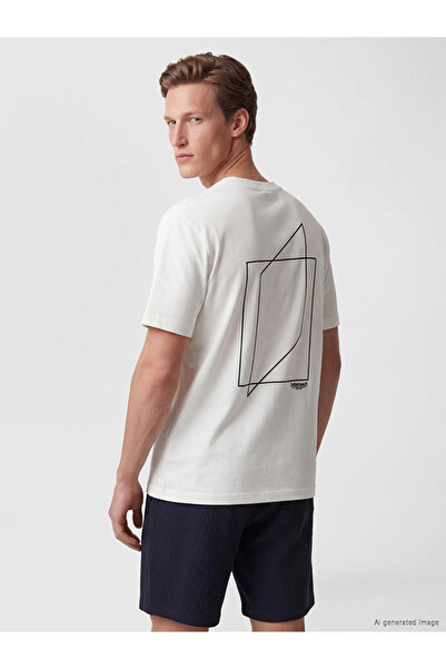 LC Waikiki Lcw Vision White Crew Neck Printed Men's T-Shirt