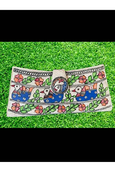 Kanyaka Indian Madhubani-Painting Hand Clutch-Buckle