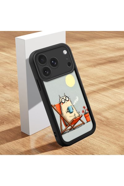 Hontinga حافظة حماية للكاميرا بنمط الخط الأسود متوافقة مع هاتف iPhone 17 Pro،...