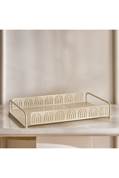 Generic Fanous Celeste Decorative Tray Color: Cream