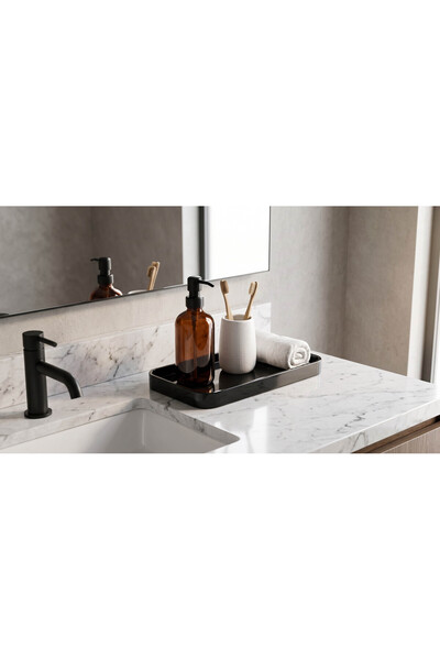 EOCRAFT XL Large Rectangular Granite Oil Pot Stand, Oil Pot Holder, Organizer for Kitchen and Bathroom (Without Glass Oil Pot)