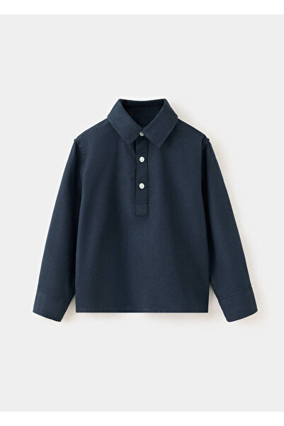 MANGO Baby Pamuklu denim gömlek