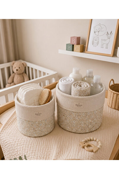 Arabamakss Nünüco Atelier 2-Piece Multi-Purpose Baby Room Organizer Basket