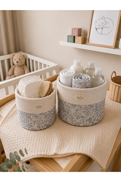 Arabamakss Nünüco Atelier 2-Piece Multi-Purpose Baby Room Organizer Basket