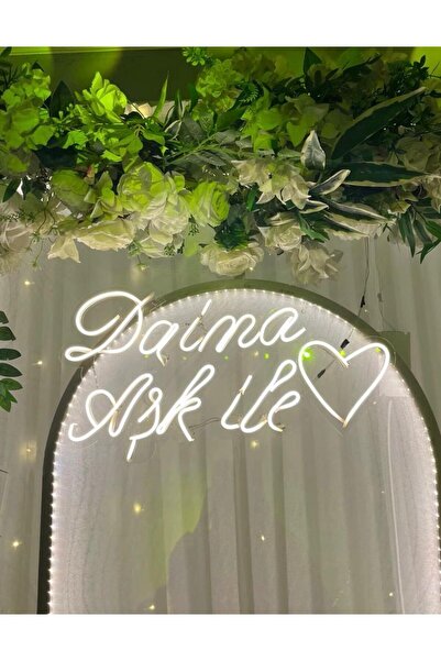 Aselhediyetasarımatölyesi "Daima Aşk ile" Neon LED tabela