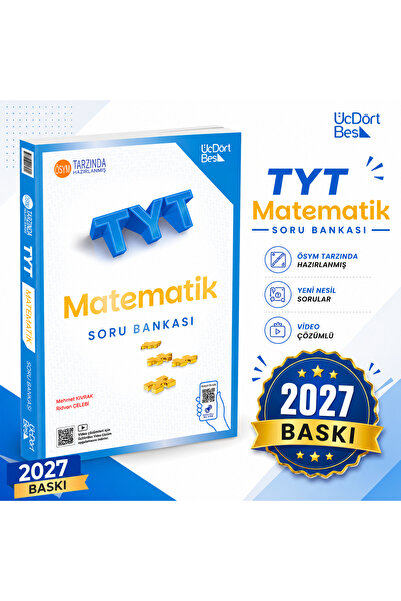 Üç Dört Beş Yayıncılık 345 - TYT Matematik Soru Bankası 2027 Baskı ÜçDörtBeş ...