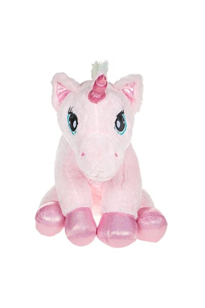 OEM Unicorn de pluș roz cu coamă curcubeu și corn cu sclipici 60cm