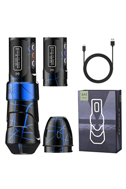 BLACKSMITH Max Blue Black wireless pen dövme makinesi