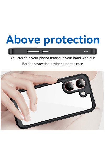 CaseOnn Xiaomi Poco X8 Pro Case Camera Protected Shock Absorbing Transparent Back Cover Black