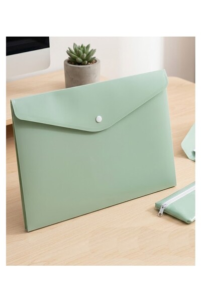 Artmaster Snap File 4 Colors Pastel A4 1 Pack File Plastic Colorful Envelope File Snap File Homework Document Organizer