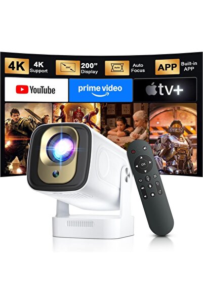 Salang HY260pro 4K Outdoor Mini Projector Short Throw, 1080P Auto Focus Keyst...