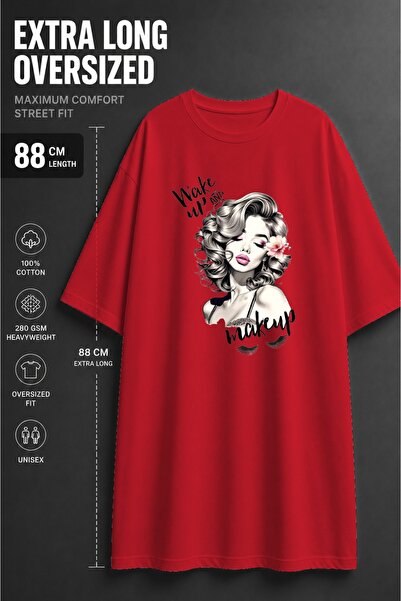 classy moda Γυναικείο μπλουζάκι με στάμπα  "Wake Up And Makeup " εξαιρετικά μ...
