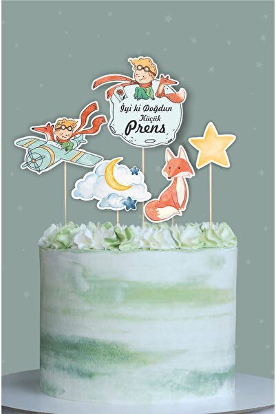 neşeli günlerim Little Prince Themed Cake Decoration Set