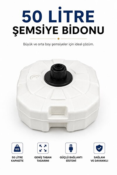 Düvenci 50 litre Şemsiye Bidonu Beyaz