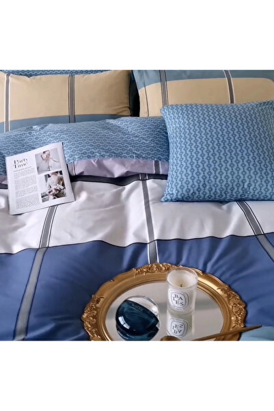 1way Luxury Cotton Bed Sheet Set 4 Pieces - King Size 200X200 cm