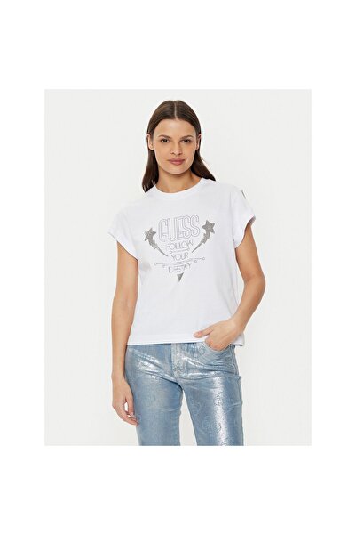 Guess Tricou de damă W5RI06I3Z14 Alb