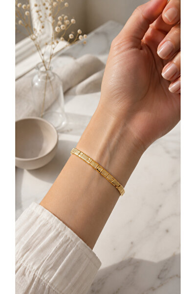 Bymiel Women's Patterned Chain Bracelet – 316L Stainless Steel
