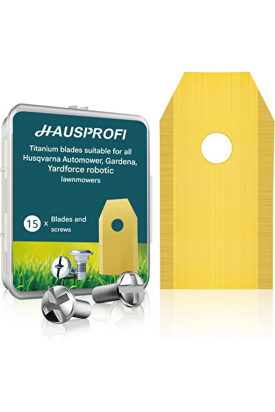 HAUSPROFI Replacement blades for robotic lawnmowers, Top Bottom Set of 15 pie...