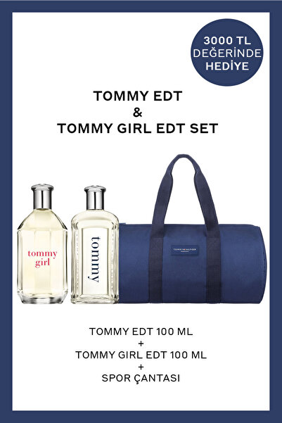 Tommy Hilfiger Tommy EDT 100 ml Erkek Parfüm + Tommy Girl EDT 100 ml Kadın Pa...