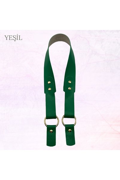 Oxford İplik Rivet Bag Handle Faux Leather 74 cm Green