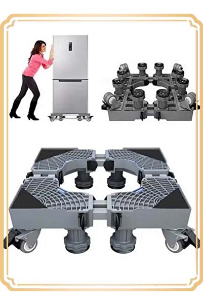 Apex Washing Machine Fridge Stand Mobile Base With 4 Locking Refrigerator Whe...