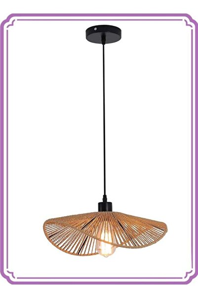 Apex Rattan Pendant Light Fixture Modern Hanging Light Bamboo Handwoven 1-Lig...