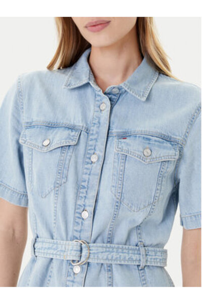 Tommy Jeans Rochie din denim pentru femei DW0DW21168 Multicoloră