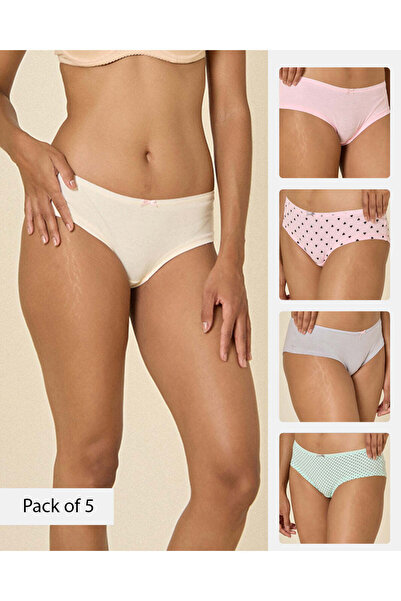 REDTAG Women Assorted 5 Pack Boyleg Briefs