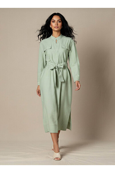 FAV TIE BELTED CORD DRESS