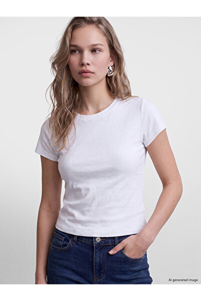 LC Waikiki Original Oval Collar 100% Cotton Women's T-Shirt