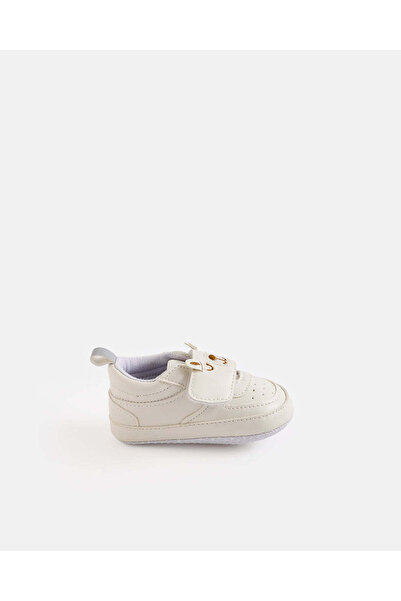 REDTAG Baby White Embroidered Casual Shoes