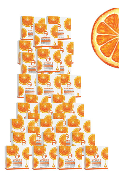 PYRON 30 Pieces Vitamin C Brightening And Anti-Aging Whitening Soap Orange 10...
