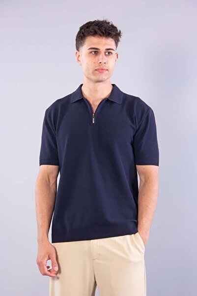 Mckanzie 10030 zippered shirt collar short sleeve t-shirt