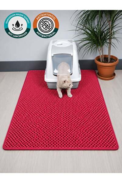 Mattvip 75x55 Cm FUŞYA Kedi Tuvaleti Kumu Paspası Kedi Matı Görsel Temsilidir