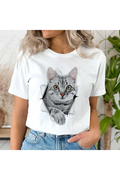 Orielle Tricou Pisică Curioasă