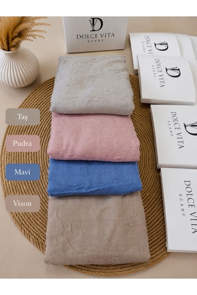 Altınoluk Tekstil Dolce Vita Orjinal Ütü Gerektirmeyen Bambu Kraş Şal 4'lü Paket