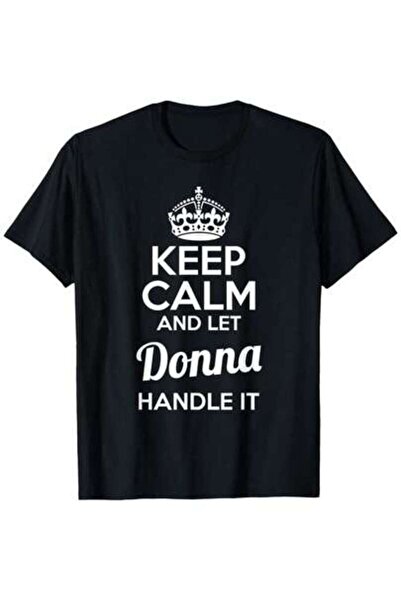 9TAY تي شيرت رجالي بطبعة Keep Calm And Let Donna Handle It - تي شيرت كاجوال ب...