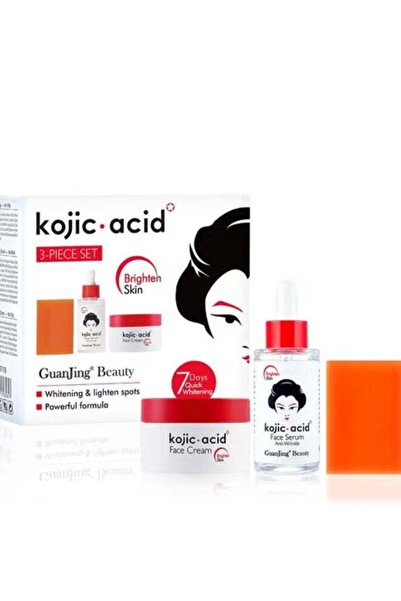 GuanJing Beauty Kojic Acid Brighten Skin Care Set - 3 Pcs