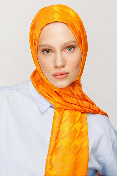 wesscollection شال نسائي منسوج من الجاكار اللامع بنقشة مخالب الغراب 75x185 سم