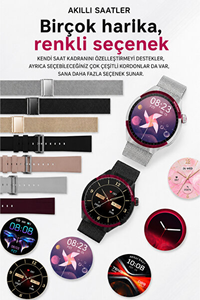 KALOBEE Watch Sk6 MİNİ Kordon Hediyeli 41mm Akıllı Saat Iphone Ve Android Tüm Telefonlara Uyumlu