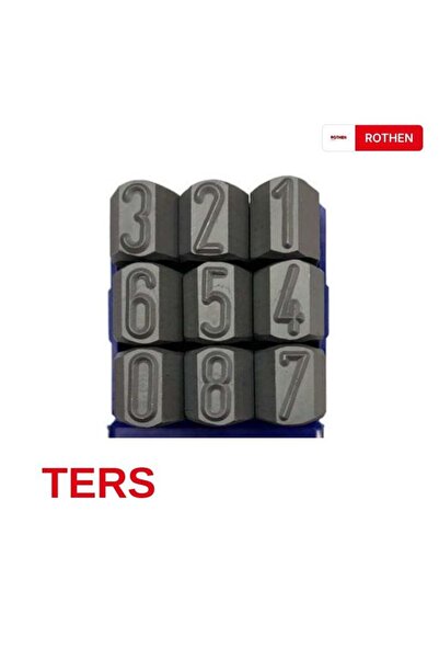 rothen 12 mm TERS ÇELİK RAKAM TAKIMI